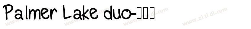Palmer Lake duo字体转换